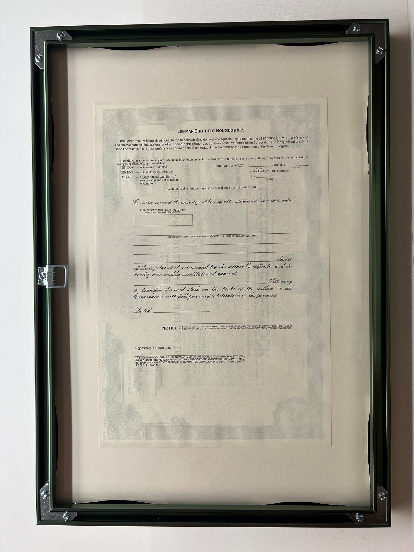 "Lehman Brothers Holding Inc"