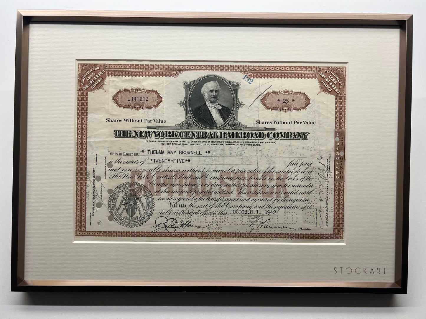 "New York Railroad Company brown"