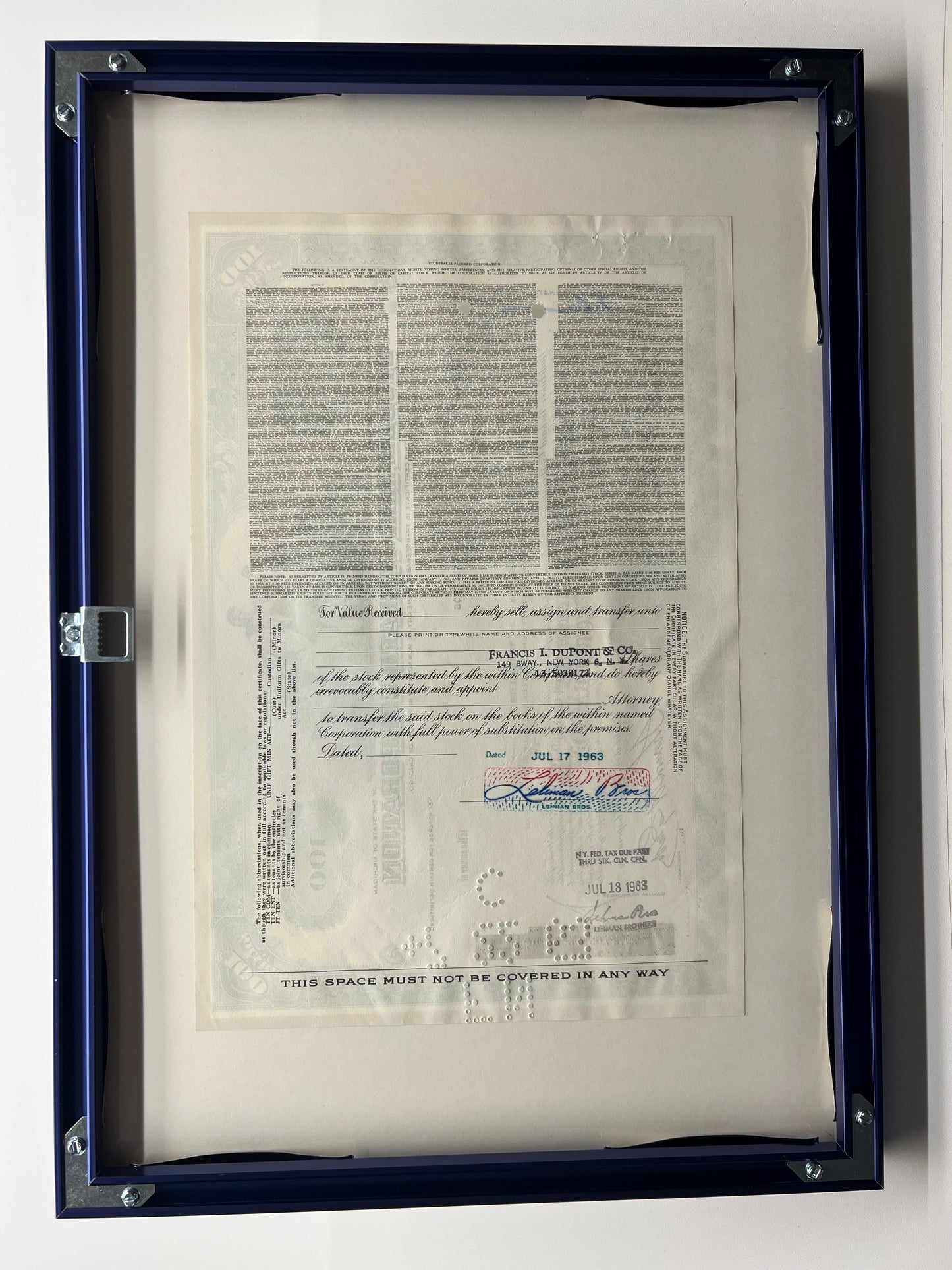 "Studebaker issued by Lehman Brothes"